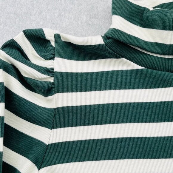 Veronica Beard Colorblock Cedar Turtleneck Size L in Forest Ivory  Long Sleeve - Picture 6 of 11